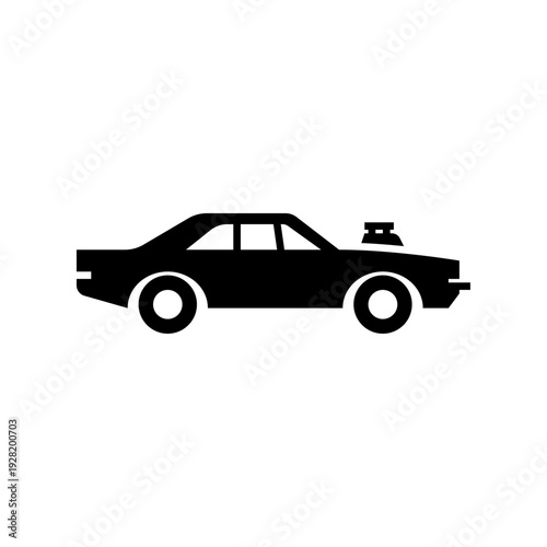 muscle car glyph icon. muscle car solid illustration.