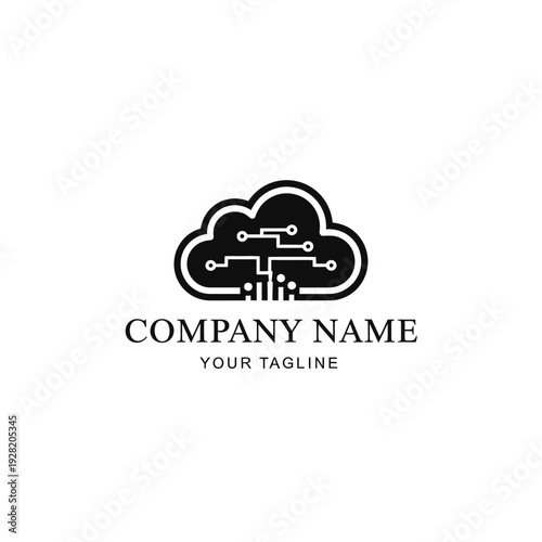 Cloud Computing Logo Design Template.