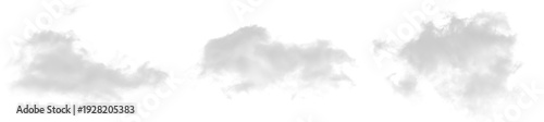 Gray clouds on a transparent background isolated on transparent background