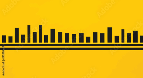 Yellow Sound Wave Graphic on White Background