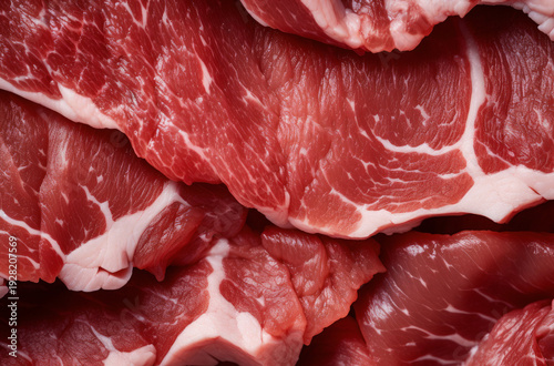 Wallpaper Mural Processed collage of fresh raw meat beef surface texture. Background for banner, backdrop. Torontodigital.ca