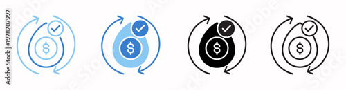 Liquidity Vector Illustration In Multistyle