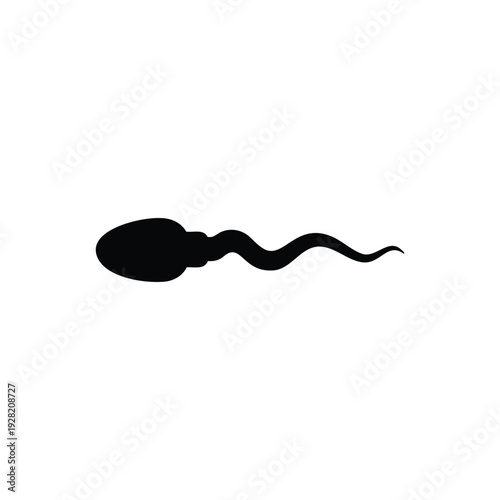 Sperm icon silhouette vector flat illustration design.