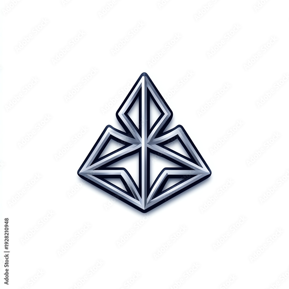 Obraz premium Modern geometric shape in dynamic design style.