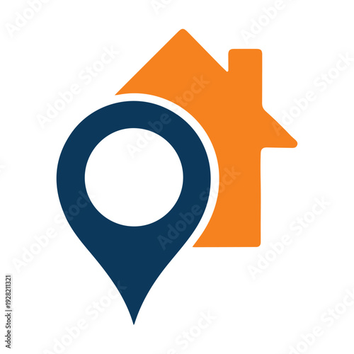 House Location Pin Icon - Real Estate Navigation and Property Search Symbol