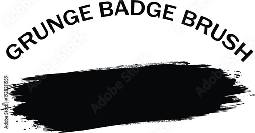 Brush Hand Drawn Black Sticker Set. Rough Distressed Stamp, Ink Brush Label Collection 