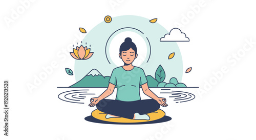 Serene Meditation by the Water