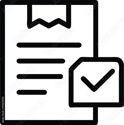 Checked document successfully confirms completion approval or task achievement for official records