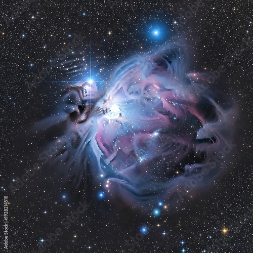 Cosmic Tapestry - A Vibrant Nebula in Deep Space.