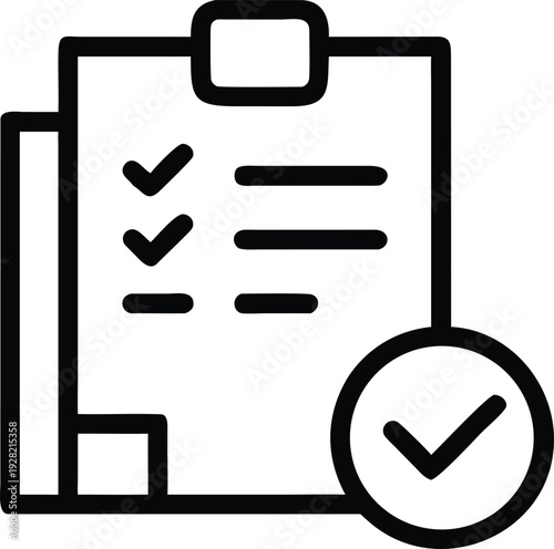 Clipboard displaying a completed checklist with multiple tasks confirmed and verified successfully