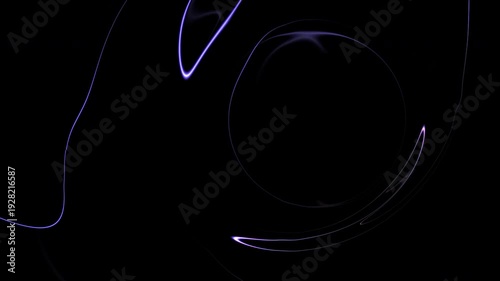 Futuristic Blue Neon Tunnel with Thin Shimmering Light Lines Moving Into Distance Transparent Overlay Alpha Channel 4K