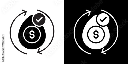 Liquidity Icon Sheet Black And White