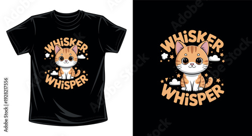 Cat graphic vector art t-shirt design print template