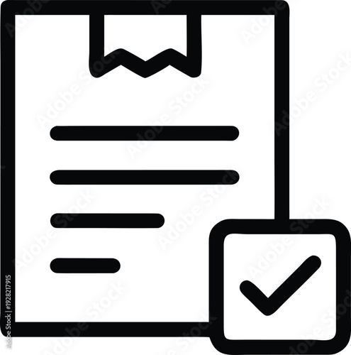 Confirmed package delivery or successful order fulfillment with an approved verification tick