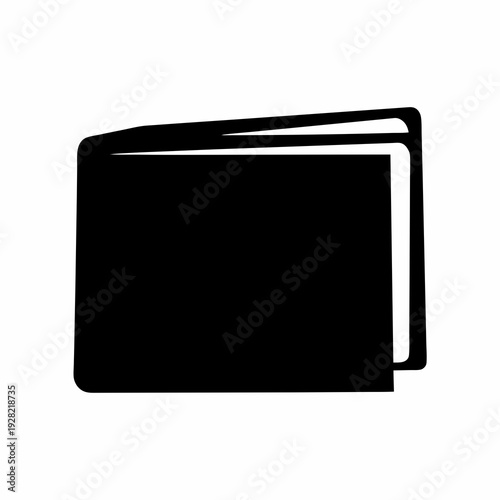 Black and white image featuring a stylized book with its pages open