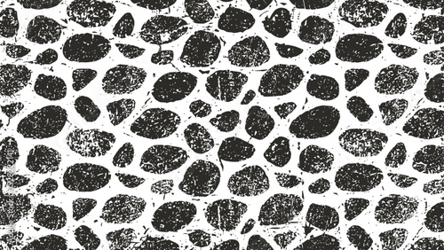 abstract black paint splatter pattern on white background with irregular shapes and random texture