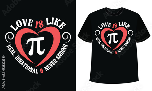 Mathematics Romantic Humor T-Shirt Design