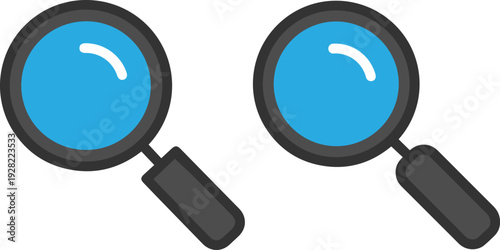 Two magnifying glasses examining details closely