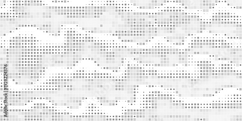 Geomatric shape pixelet glitch seamless pattern modern creative texture background noise halftone abstract square repeatable grid wallpaper