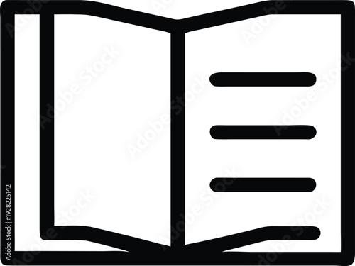 Educational book pages open wide for learning and knowledge acquisition symbol