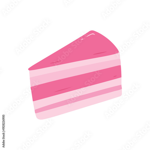 Slice of Pink Layered Cake