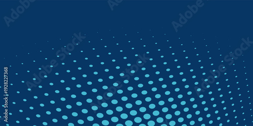 Dark blue halftone dotted abstract background, big data pattern, technology or futuristic visualization, waveform dot texture, music backdrop. ,Beautiful movement with glowing blurred particles.