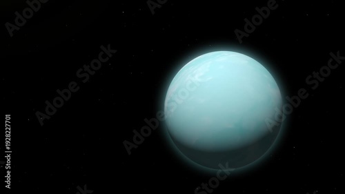 Uranus Ice Giant with Blue Atmosphere .