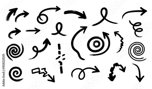 Creative hand drawn arrow icons scattered sketch style vector isolated on transparent backgroundCreative hand drawn arrow icons scattered sketch style vector isolated on transparent background