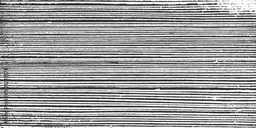 Black and white horizontal lines texture with distressed grunge effect and subtle speckles