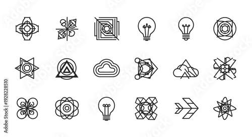 Set of abstract geometric vector icons