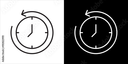 History Icon Sheet Black And White