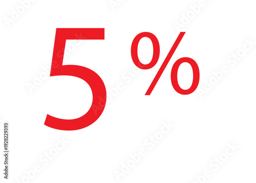 5 percent discount vector icon