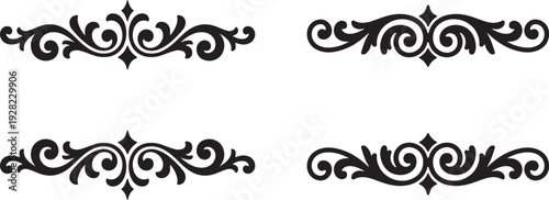 Elegant Black Ornamental Dividers Collection