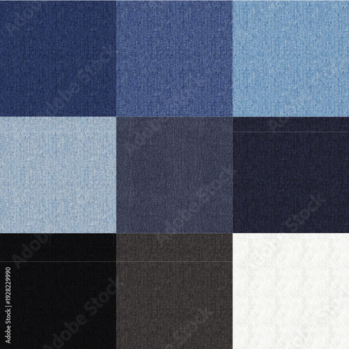 Seamless Realistic Denim Texture Pattern Fills for Adobe Illustrator – Multiple Washes
