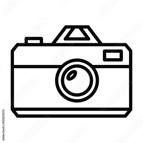 Minimalist Camera Icon - Simple Outline Design