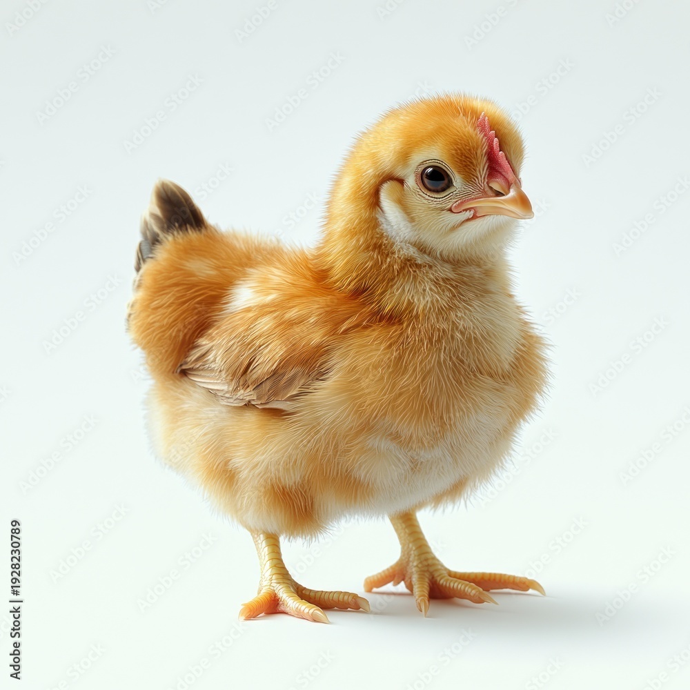 Obraz premium Charming little chick exploring its surroundings with curious eyes and fluffy feathers