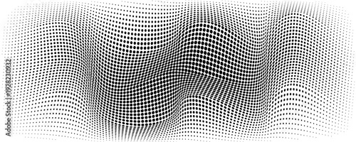 Black polka dots seamless pattern on white background. Halftone minimalist abstract wall in diagonal lines.