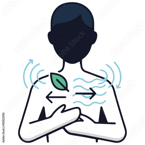 Breathing Exercise Illustration Vector Graphic Design