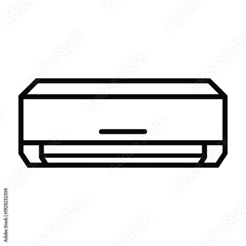 Air Conditioner Icon Vector - Split System Unit Outline