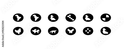Latin america icon set. Black icon on white background .vector icon
