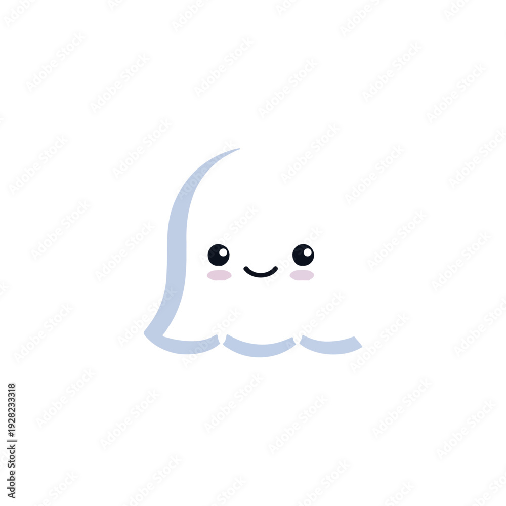 Obraz premium Cute Ghost Illustration Vector for Halloween Design