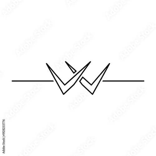 Modern W Lettermark Logo Design, Minimalist W Icon