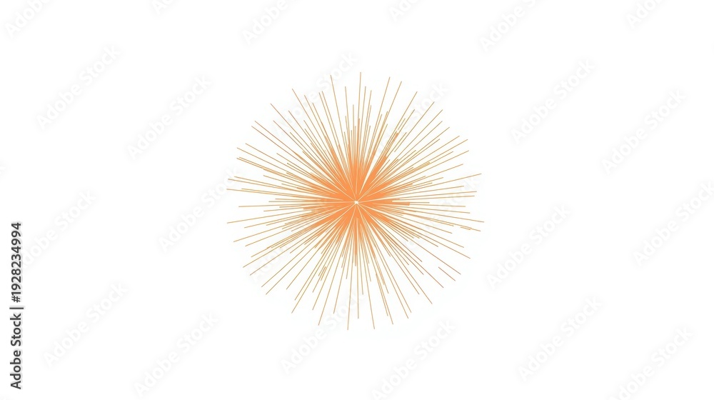 Obraz premium A bright orange firework exploding in the air