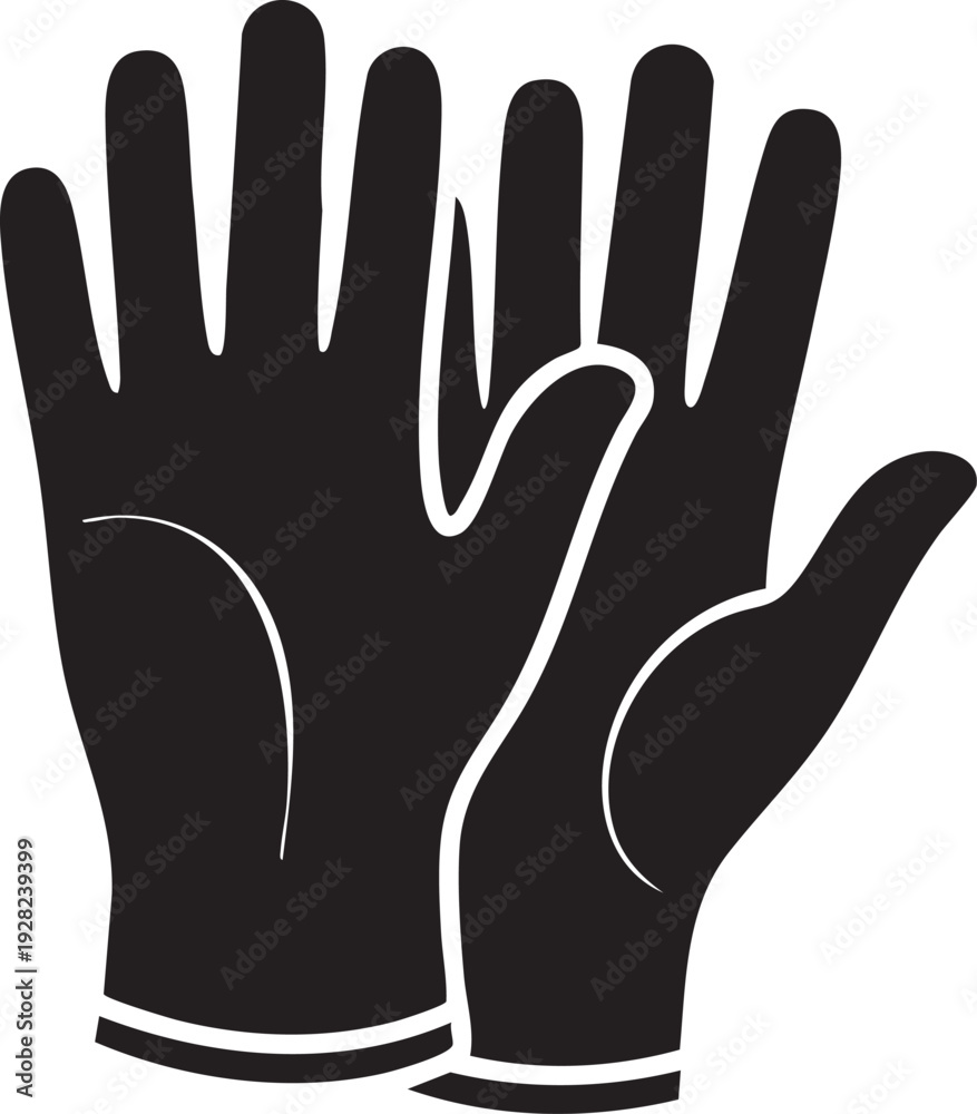 Obraz premium Hand gloves icon