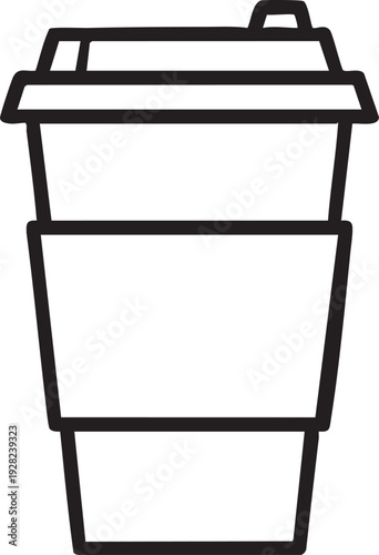 Disposable coffee cup icon
