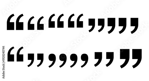 Quotation marks typography design