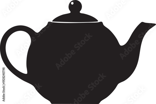 Black teapot icon