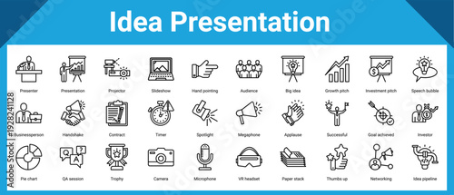 Idea Presentation icon sheet and collection