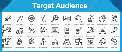 Target Audience icon sheet and collection