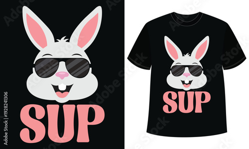 Easter Bunny Cool T-Shirt Design